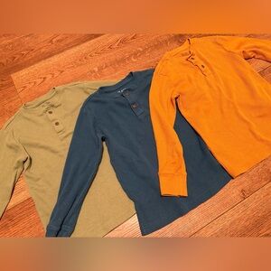 Boys Thermal Henley Shirts